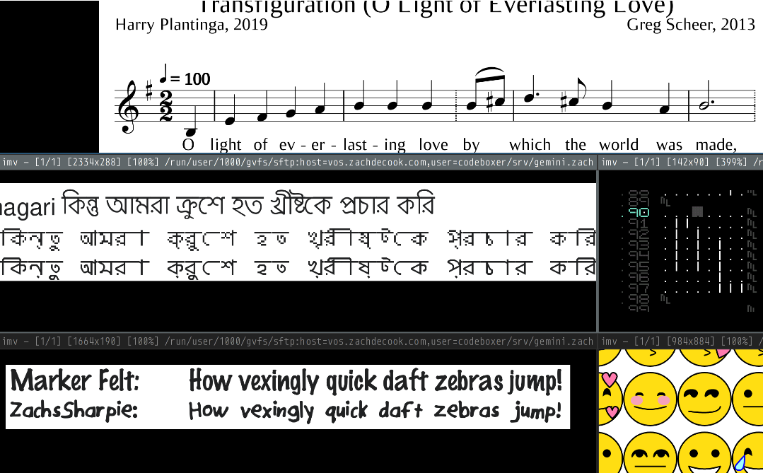 Image collage of various fonts